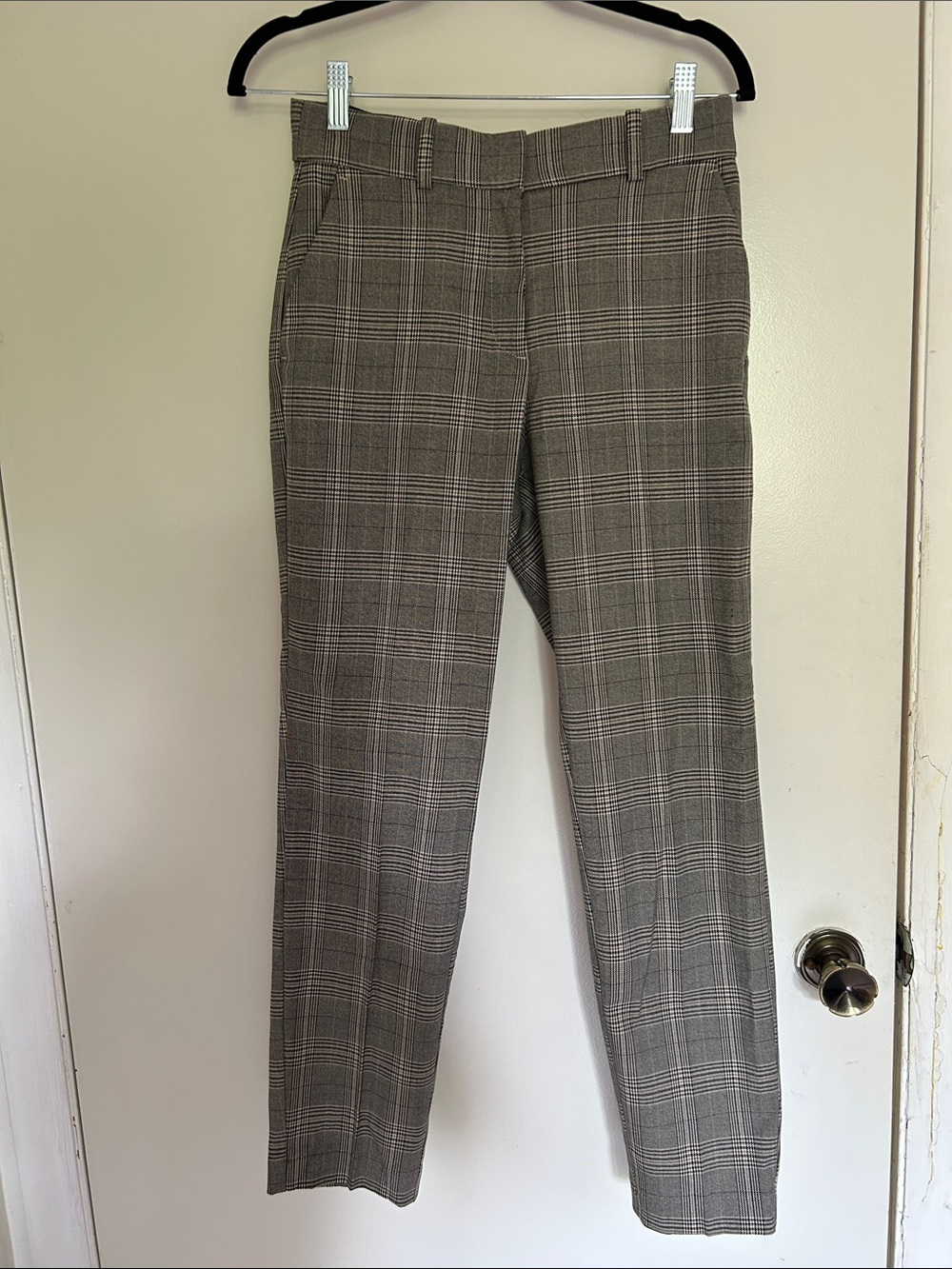 H&M Plaid Trousers in Brown and Gray